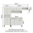 Ver imagem 4 de Armário de Cozinha Compacta Branco Emilly Top Madesa