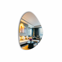 Ver imagem 3 de Espelho Orgânico Lapidado com Led 57x37cm Led À Pilha ou Fonte:branco Quente Fonte