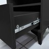 Mesa de Cabeceira Vegas 1 Gaveta com Nicho Base de Aço Design Moderno - Preto/pé Preto - 9