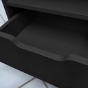 Ver mais imagens de Mesa de Cabeceira Vegas 1 Gaveta com Nicho Base de Aço Design Moderno - Preto/pé Preto