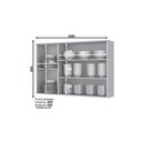 Ver mais imagens de Cozinha Modulada Henn Americana 5 Peças (2 Armários + 1 Balcão + 2 Complementos) C5P13 Branco