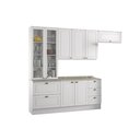 Ver imagem 2 de Cozinha Modulada Henn Americana 5 Peças (2 Armários + 1 Balcão + 2 Complementos) C5P13 Branco