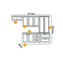 Ver imagem 4 de Cozinha Modulada Henn Americana 5 Peças (2 Armários + 1 Balcão + 2 Complementos) C5P13 Branco