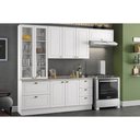 Ver imagem 1 de Cozinha Modulada Henn Americana 5 Peças (2 Armários + 1 Balcão + 2 Complementos) C5P13 Branco