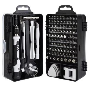 Kit Ferramentas 115 em 1 Chaves de Precisão Fenda Philips Torx Etc Conserto de Celular e Outros Elet