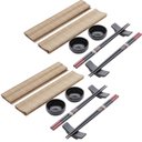 Ver imagem 1 de Conjunto para Sushi 4 Pessoas Lyor Esteira Molheira Suporte Hashi Yokohama Japonês