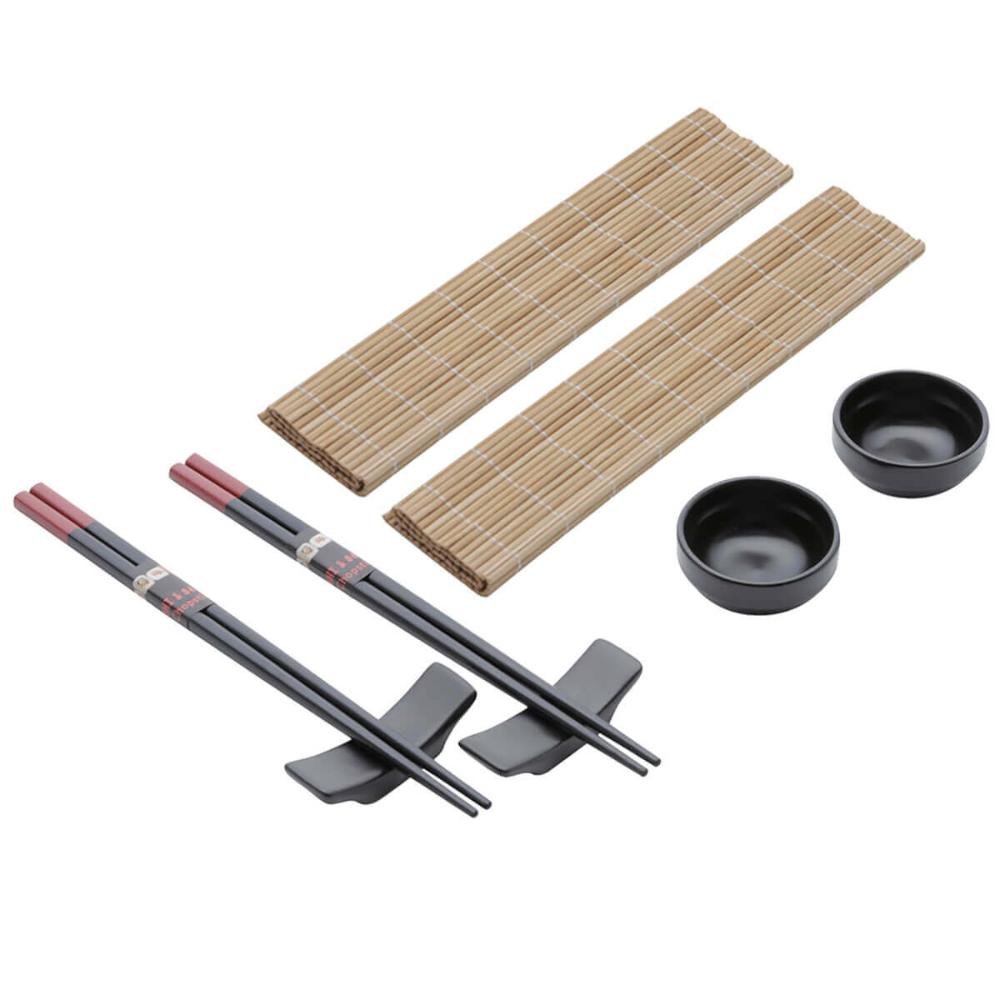 Conjunto para Sushi 4 Pessoas Lyor Esteira Molheira Suporte Hashi Yokohama Japonês - 8