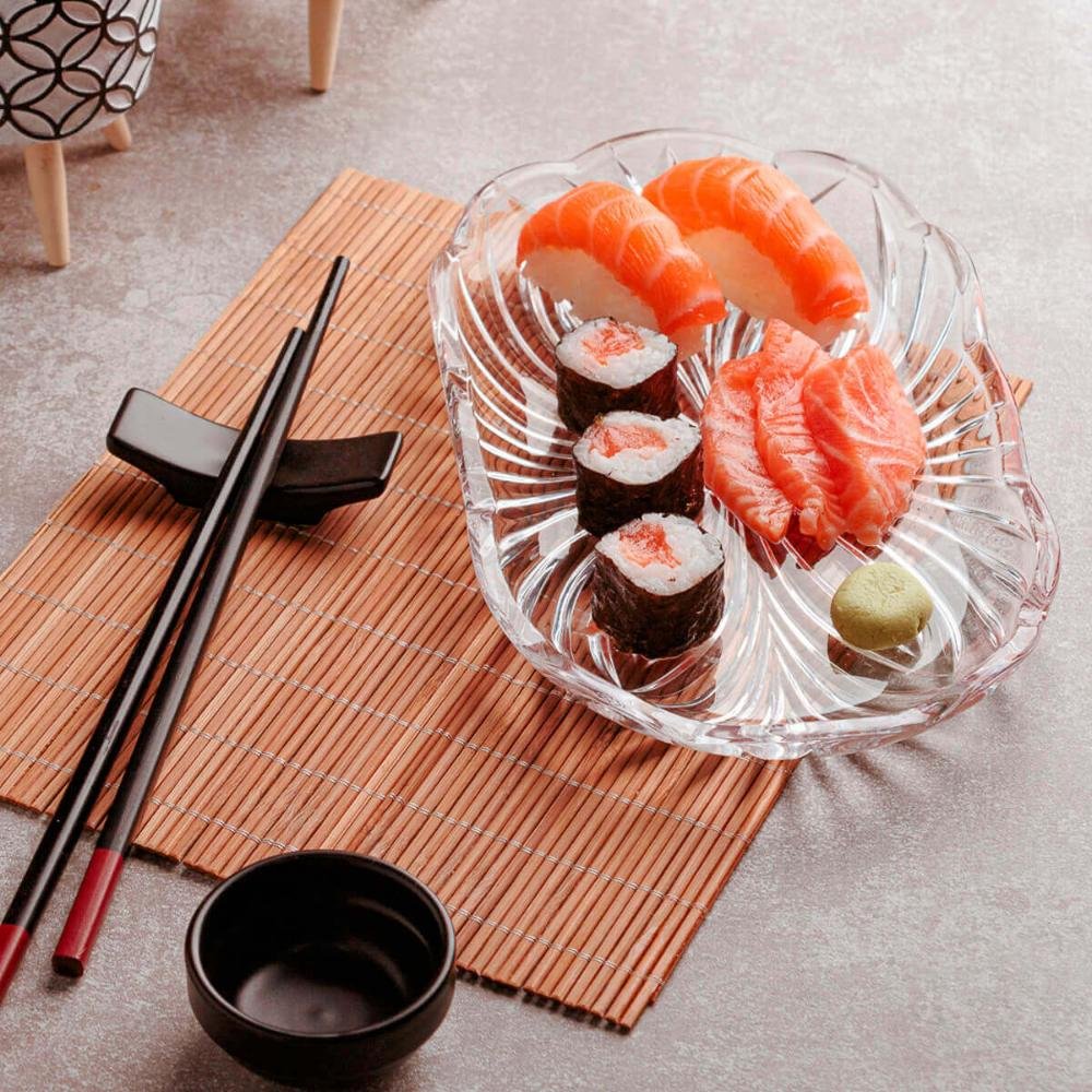 Conjunto para Sushi 4 Pessoas Lyor Esteira Molheira Suporte Hashi Yokohama Japonês - 2