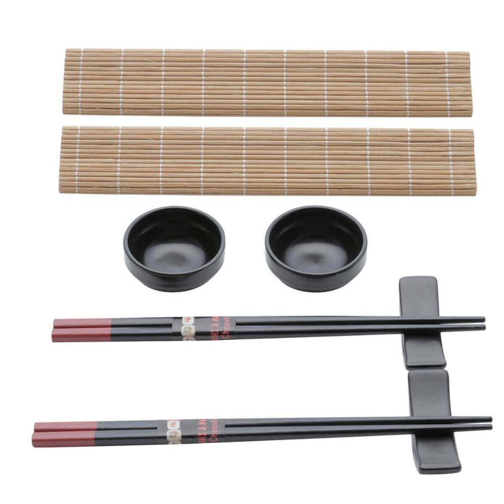 Conjunto para Sushi 4 Pessoas Lyor Esteira Molheira Suporte Hashi Yokohama Japonês - 4