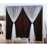 Cortina Madrid 2,00m x 1,70m Com Voal- Marrom - 1