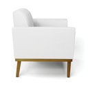 Ver imagem 5 de Sofá Namoradeira Base de Madeira Fixa Castanho Marisa Corino D03 - D'Rossi Branco