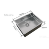 Cuba para Cozinha Gourmet Pia Aço Inox 304 Quadrada 50cm Ajb Store - 6
