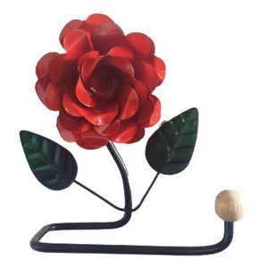 Porta Papel Higiênico de Parede em Ferro com Rosa:vermelho