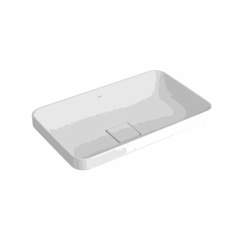 Slim Branco Cuba Sobrepor Retangular 50,0x30,0x13,5 Cm - Deca Deca Loucas