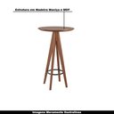 Ver imagem 3 de Mesa Decorativa Bistro Madeira Maciça Ozil Imbuia - Gran Belo