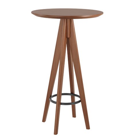 Mesa Decorativa Bistro Madeira Maciça Ozil Imbuia - Gran Belo