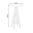 Ver imagem 2 de Mesa Decorativa Bistro Madeira Maciça Ozil Imbuia - Gran Belo