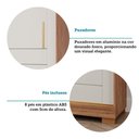 Ver imagem 5 de Guarda Roupa Casal 100% MDF 3 Portas 6 Gavetas Maite Cinamomo/Off White - Panan