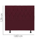 Ver imagem 3 de Cabeceira para Cama Box Casal 1,60 Cm Istambul - House Bordo