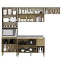 Ver imagem 3 de Armário de Cozinha 5 Peças Urban02 Balcão com Pia 120cm K02 Freijó/Vanilla - Mpozenato