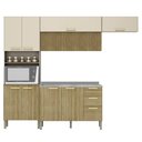 Ver imagem 1 de Armário de Cozinha 5 Peças Urban02 Balcão com Pia 120cm K02 Freijó/Vanilla - Mpozenato