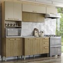 Ver imagem 2 de Armário de Cozinha 5 Peças Urban02 Balcão com Pia 120cm K02 Freijó/Vanilla - Mpozenato