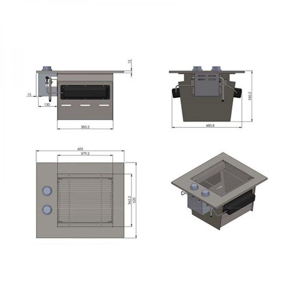 Grill Assador Gás sem Tampa Titan Diamond Inox Bivolt - 3