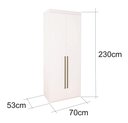 Ver imagem 4 de Guarda Roupa Modular 2 Portas com Cabideiros MDF 70 cm Lotus Belmax:Branco