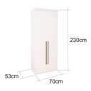 Ver imagem 4 de Guarda Roupa Modular 2 Portas com Cabideiros MDF 70 cm Lotus Belmax:Branco