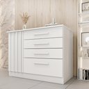 Ver imagem 2 de Cômoda com 4 Gavetas 104cm Multimóveis CR35477 Neve