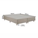 Ver imagem 5 de Kit Cama Box King + Cabeceira Estofada com Botonê Bridgerton Espresso Móveis