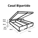 Ver imagem 7 de Cama Box Baú Casal Bipartido 69 Diversas Cores (138x188x42):corino Marrom/casal