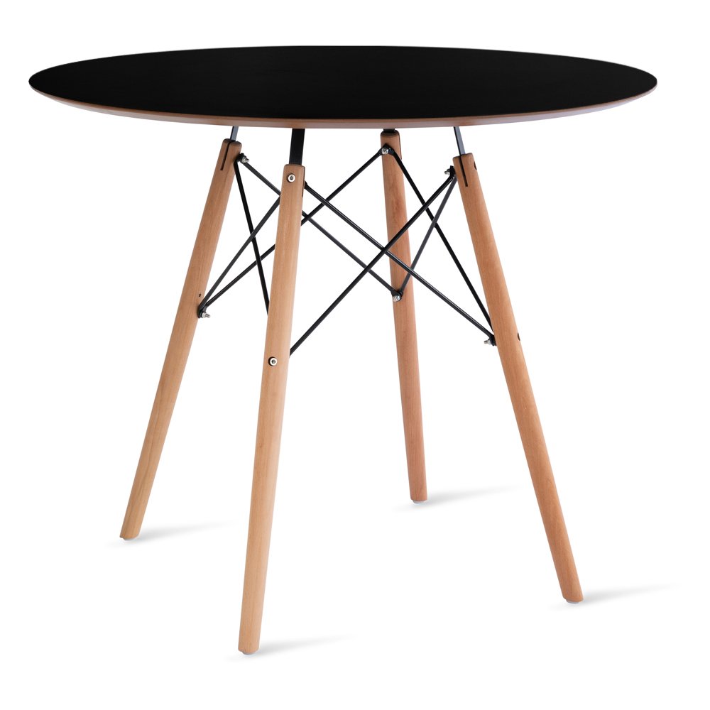 Conjunto Mesa Eames 90 cm Preta e 4 Cadeiras Kaila Fendi - 2