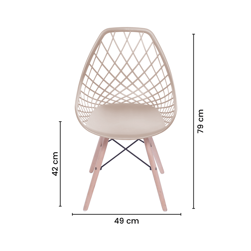 Conjunto Mesa Eames 90 cm Preta e 4 Cadeiras Kaila Fendi - 8