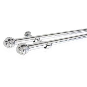 Kit Varão Duplo Cromado 3 Metros 19 mm x 19 mm