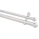 Ver imagem 1 de Kit Varão Duplo Cromado 4 Metros 28 mm x 19 mm