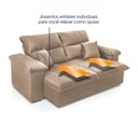 Ver imagem 4 de Sofá Retrátil Reclinável Trento 2,00m Suede Velut Bege Molas no Assento - King House