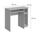 Ver imagem 3 de Mesa Escrivaninha para Computador Escritório Pc Gamer Preto e Vermelha