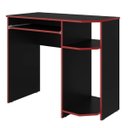 Ver imagem 1 de Mesa Escrivaninha para Computador Escritório Pc Gamer Preto e Vermelha