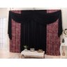 Cortina Esplendore Estampada 2,00 x 1,70m Preto - 1