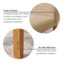 Ver imagem 6 de Kit 2 Cadeiras de Jantar Estofadas Veludo Laini Bege Amêndoa Clean/Creme