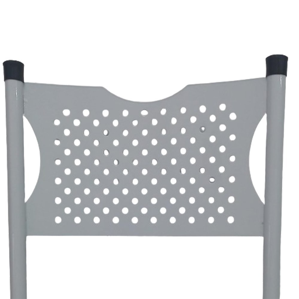 Kit 2 Cadeira para Cozinha Mc Tubular Almofadada Estrutura Branca com Assento Branco Medcombo - 3