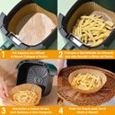 Ver imagem 3 de Forro de Papel Airfryer Forma Antiaderente 100 Unidades Descartáveis