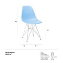 Ver imagem 4 de Cadeira Charles Eames Eiffel Dkr - Azul Claro - Base Aço Cromado