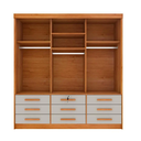 Ver imagem 2 de Guarda Roupa Chicago 3 Portas 9 Gavetas - Móveis Tcil