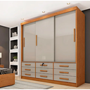 Ver imagem 1 de Guarda Roupa Chicago 3 Portas 9 Gavetas - Móveis Tcil