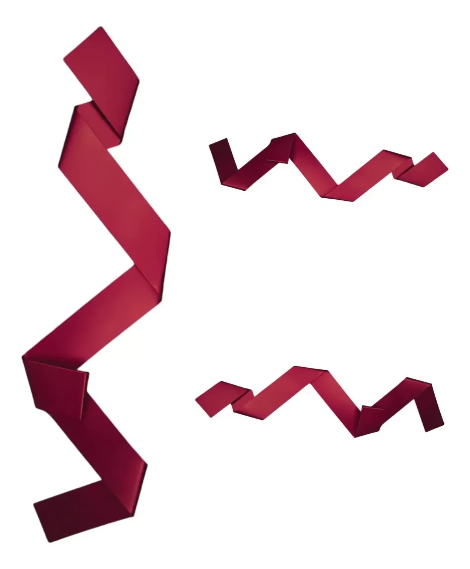 Escultura Parede Decoração Salas Hall Escadas Escritório Exclusivo no Brasil Home Decor Vermelho - 1