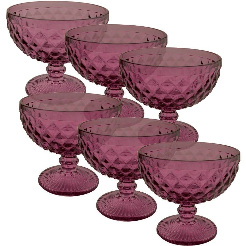 Jogo De Taças Coquetel Vermelho Verre - 3
