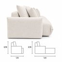 Ver imagem 5 de Sofá Retrátil 6 Lugares Bouclê Armani 2,90 Mts Marfim