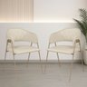 Kit 2 Cadeiras Veneza Perola Champagne - 2